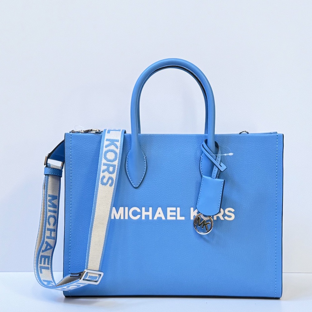 Michael Kors Mirella Medium East West Tote Shoulder Bag South Pacific - Picture 1 of 9